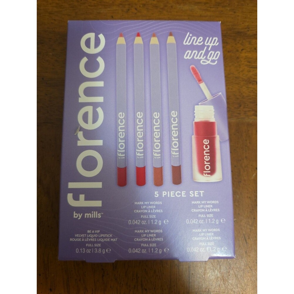 Florence By Mills Line Up And Go 5 Piece Lip Liner and Gloss Set